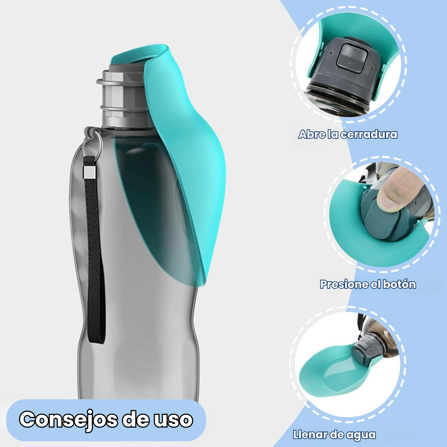 Bebedero Portátil Para Perros | 800ml